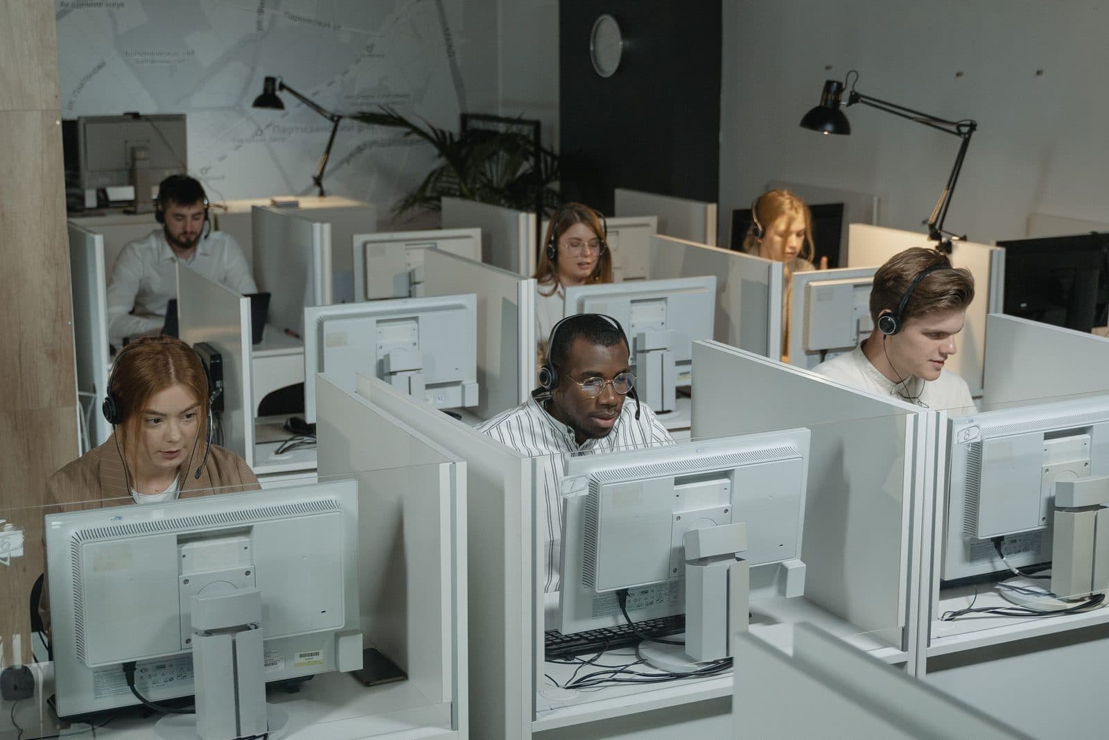 Call Center Solutions: headsets, gsm/pri gateways, crm and dialer platforms, and voice logging — the equipment a contact center runs its shifts on.