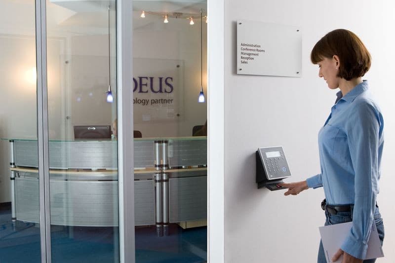 Access Control & Biometric Solutions: Entry systems with visitor screening and biometric attendance — integrated so one badge opens doors, logs hours, and maintains an audit trail